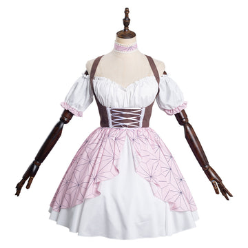 Anime Demon Slayer Kamado Nezuko Cosplay Lolita Vestido Cosplay Disfraz-DISFRAZDEDIADEBRUJAS.ES®